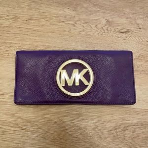 Michael Kors Purple Wristlet Wallet